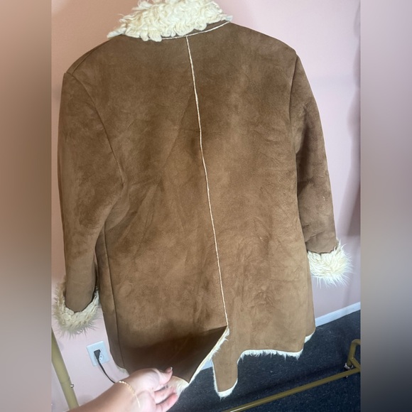 Style & Co. Brown Faux Shearling Coat - Picture 4 of 5